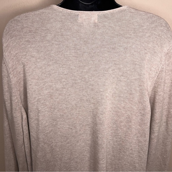 XXL OLD NAVY WOMENS BEIGE KNIT SWEATER LONG SLEEVE VNECK NEUTRAL - Picture 5 of 11